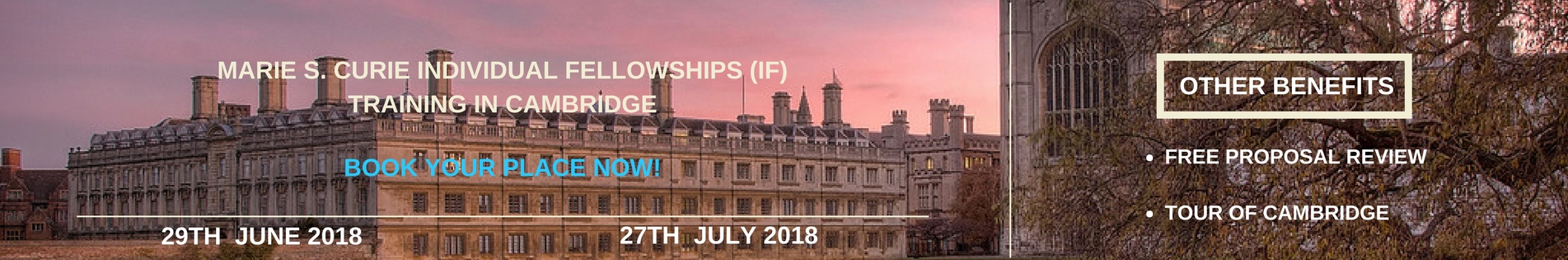 Event: Marie S. Curie Individual Fellowships Training in Cambridge